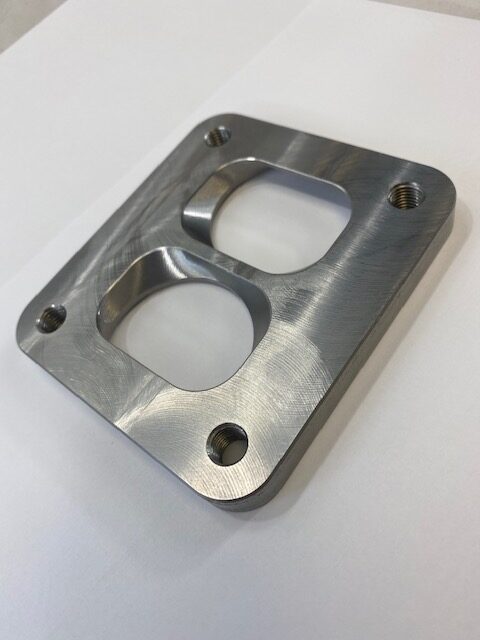 KLM T4 Divided To  Dual 2"  TURBO FLANGE THREADED 1/2" STEEL image 1